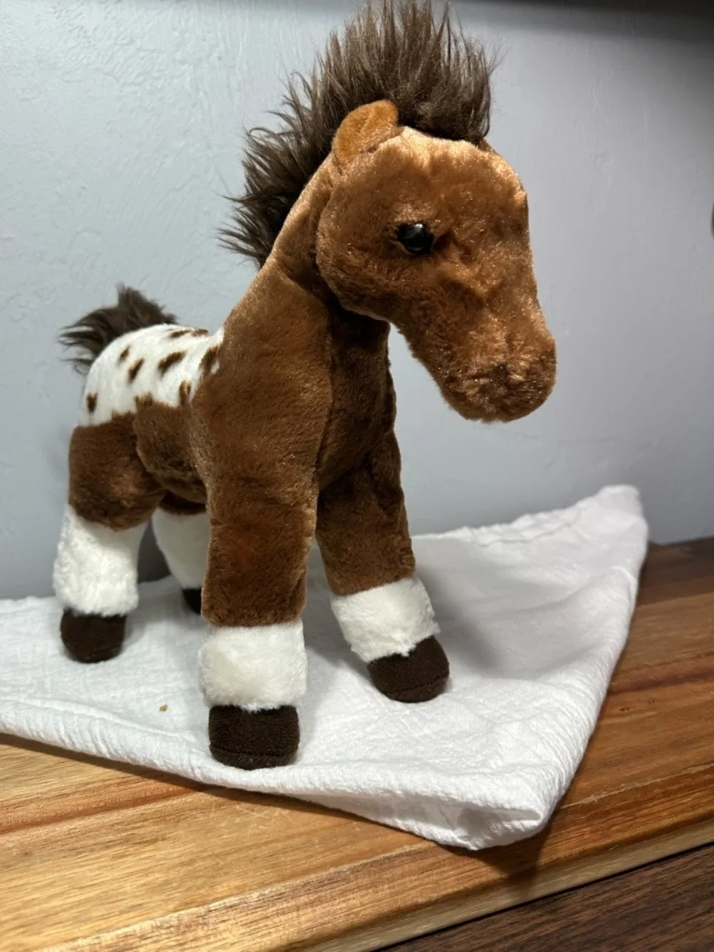 Aurora Brown and White Plush Horse Appaloosa Stuffed Animal